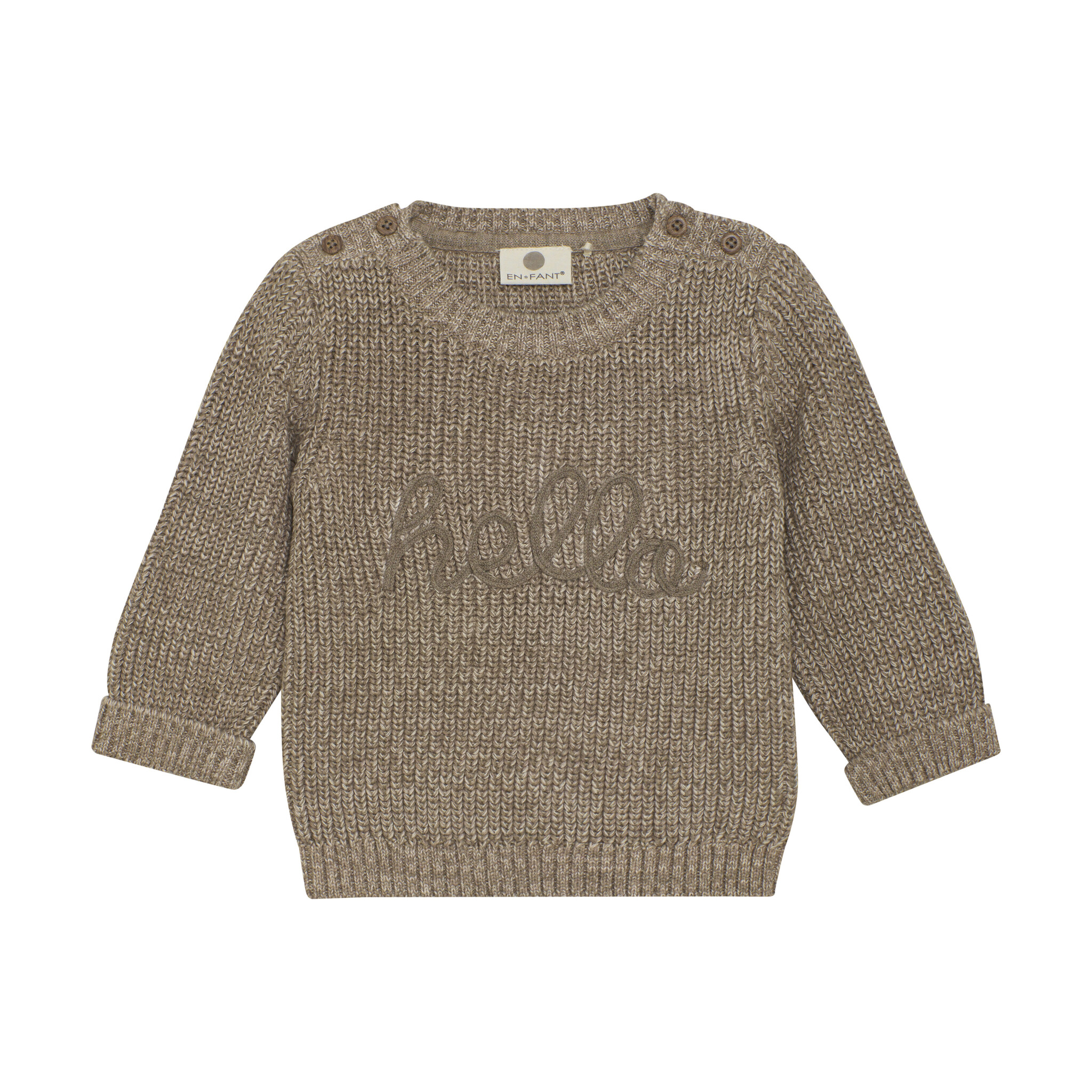 En-fant Pull en tricot "Hello" - Fungi (3m/24m)