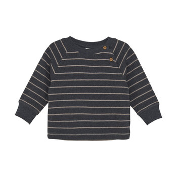 En-fant Sweatshirt ligné - Ebony  (3m/24m)