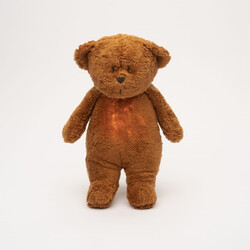 Moonie Peluche sonore et veilleuse 2.0 - Ourson Caramel