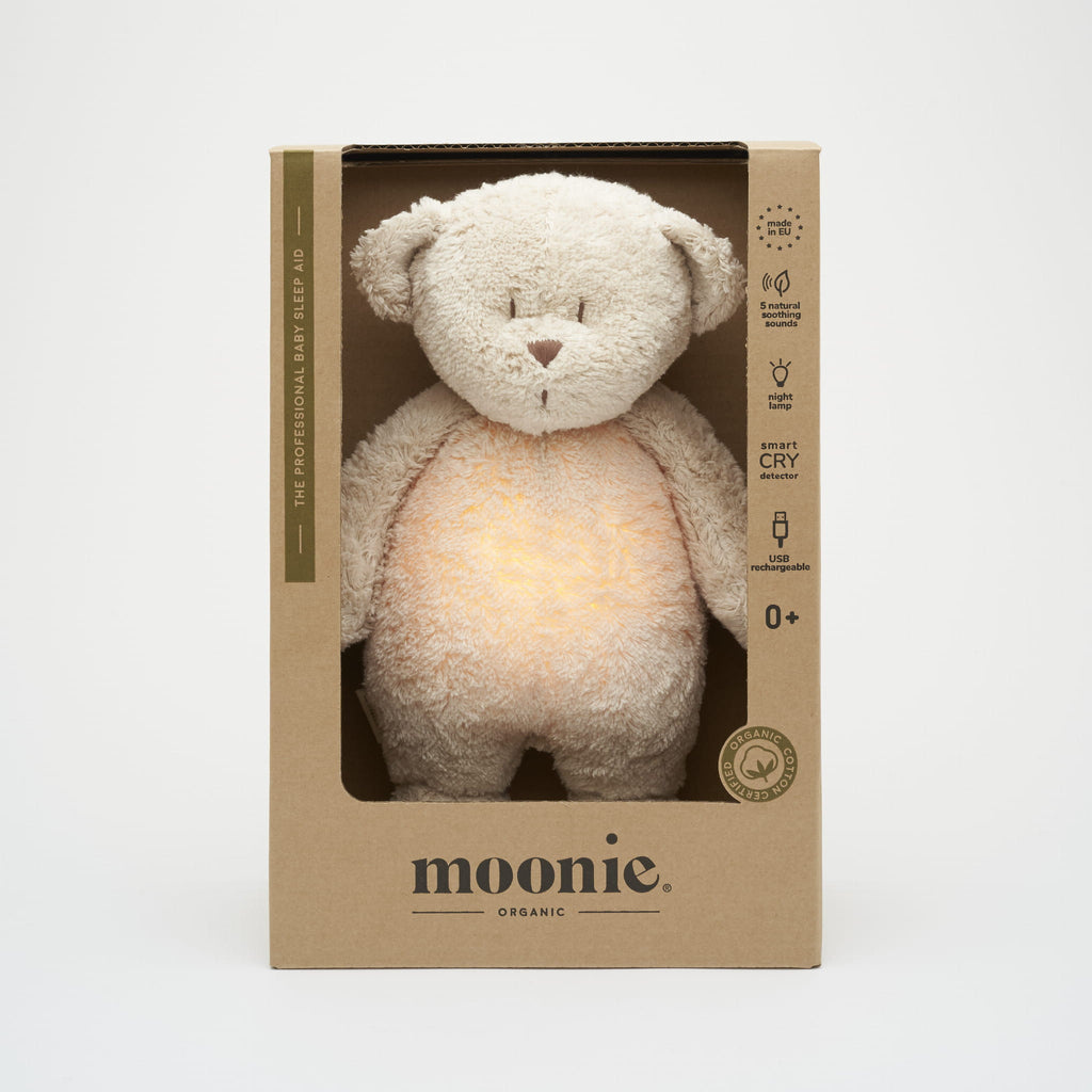 Moonie Peluche sonore et veilleuse 2.0 - Ourson Sand