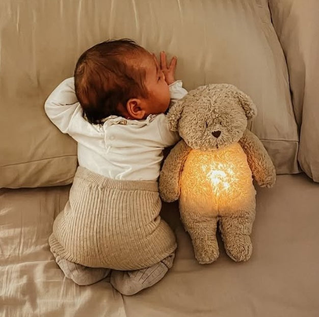 Moonie Peluche sonore et veilleuse 2.0 - Ourson Sand