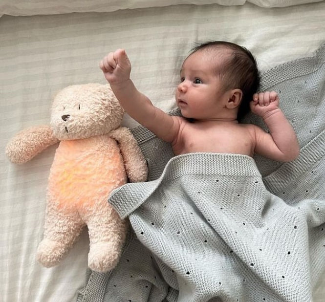 Moonie Peluche sonore et veilleuse 2.0 - Ourson Sand