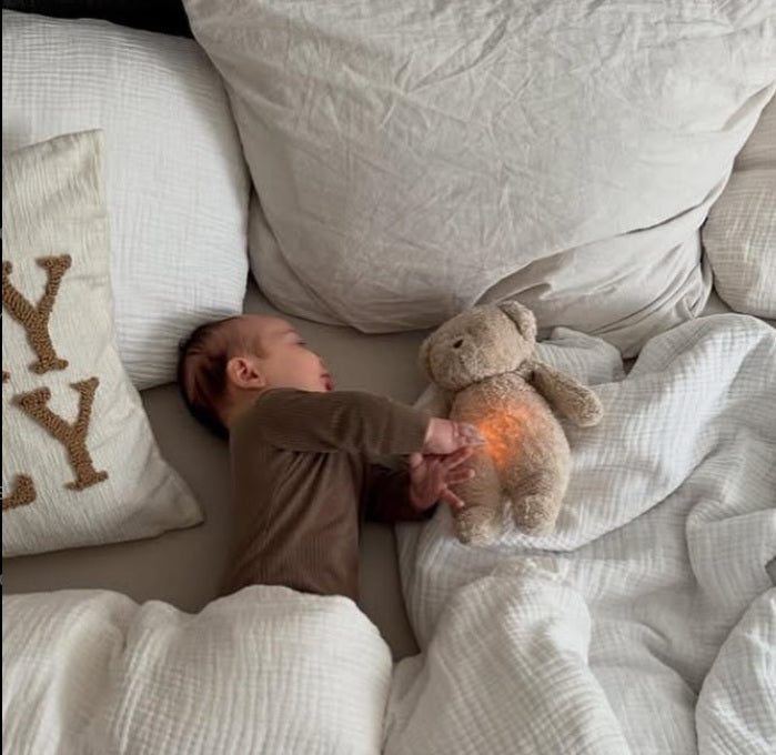 Moonie Peluche sonore et veilleuse 2.0 - Ourson Sand