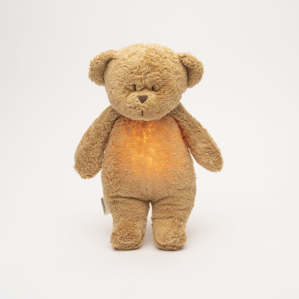 Moonie Peluche sonore et veilleuse 2.0 - Ourson Cappuccino