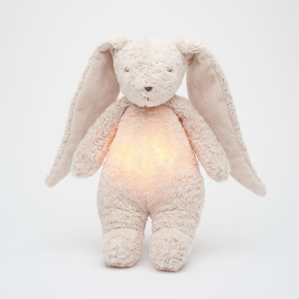 Moonie Peluche sonore et veilleuse 2.0 - Lapin Rose