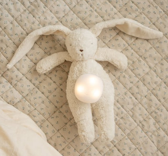 Moonie Peluche sonore et veilleuse 2.0 - Lapin Rose