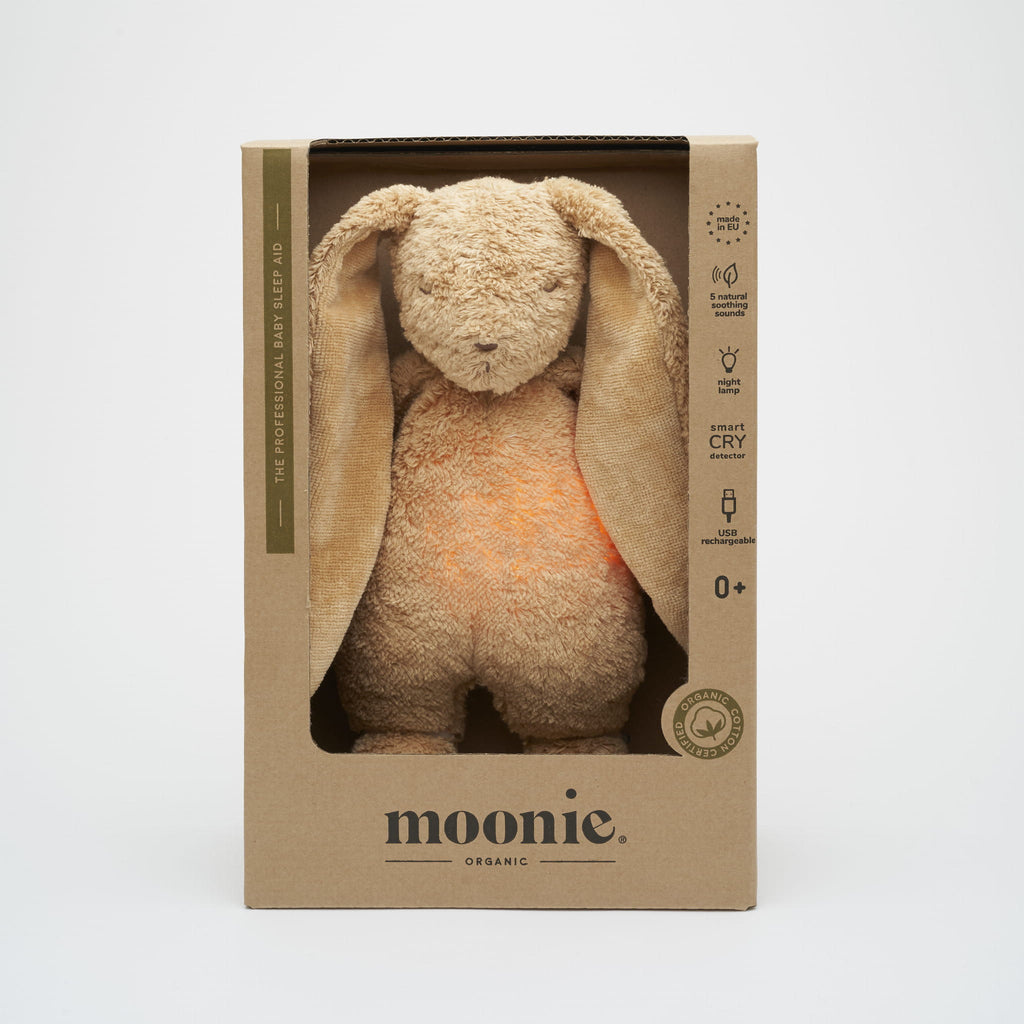 Moonie Sound-activated plush toy and night light 2.0 - Bunny Cappuccino