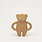 Moonie Bear Natural Rubber Teether - Cappuccino