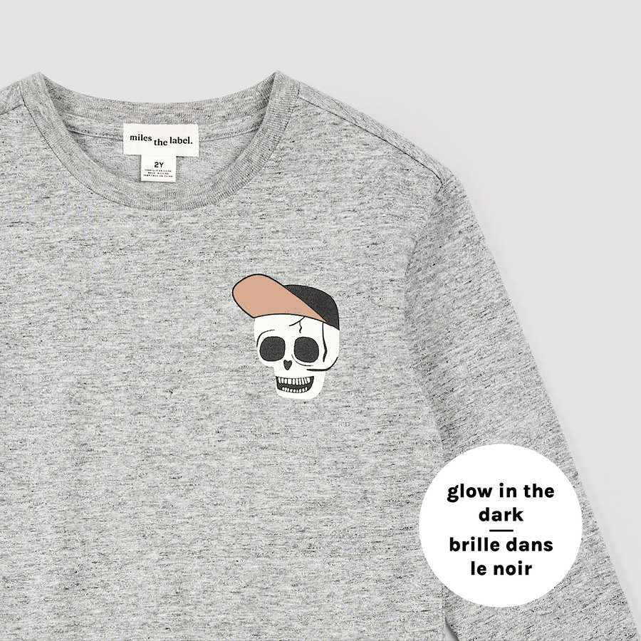 Miles the label T-shirt à manches longues avec squelettes phosphorescents
