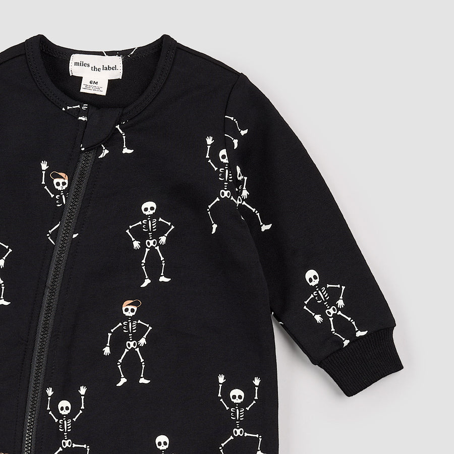 Miles the label Combinaison noire Dancing Glow-in-the Dark Skeletons
