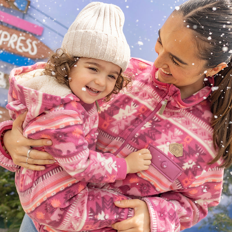 Souris Mini Une-pièce rose en polar avec motifs (0-3m/2-3y)