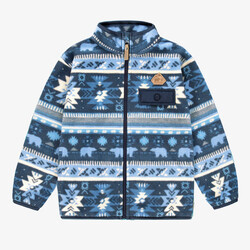 Souris Mini Veste bleue en polar avec motifs (3y-6y)