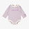 Souris Mini Cream bodysuit with purple stripes (0-3m/12-18m)