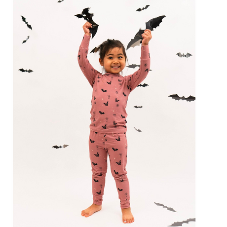Belan . J Ensemble Pyjamas chauve-souris - rose cendrée