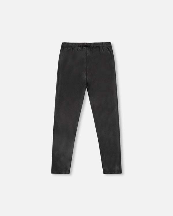 Deux Par Deux Leggings en jersey extensible brillant - Noir