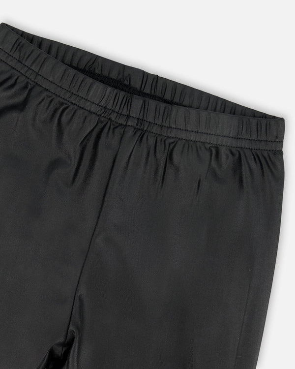 Deux Par Deux Leggings en jersey extensible brillant - Noir