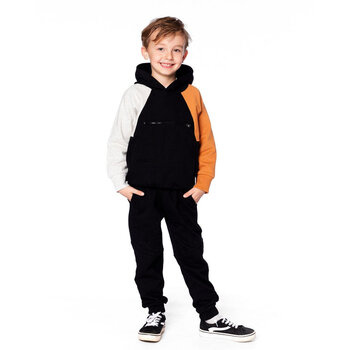 Deux Par Deux Sweat-shirt à capuche avec poche zippée - Noir