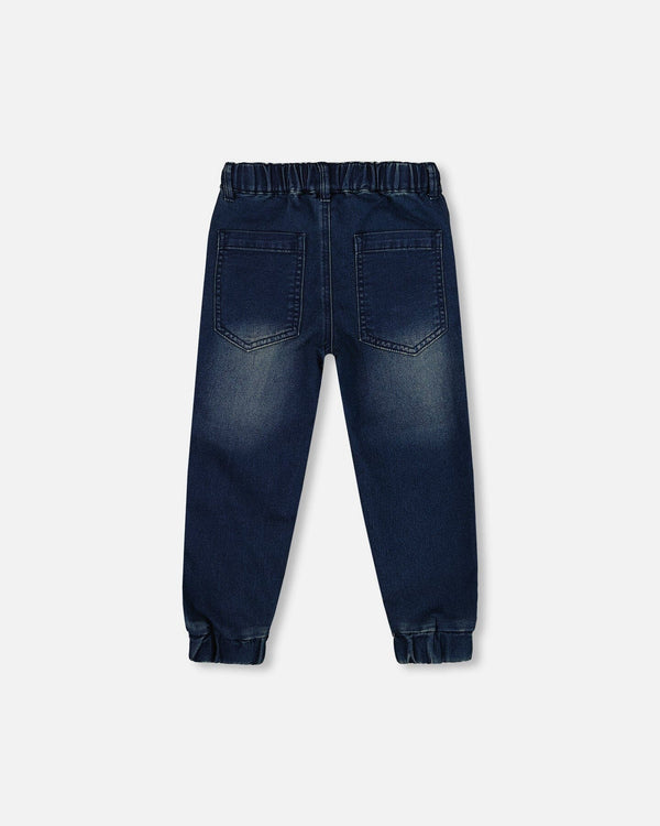 Deux Par Deux Pantalon de jogging en molleton français - Denim bleu foncé