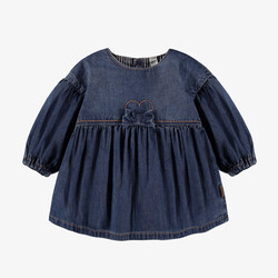 Souris Mini Blue denim dress (0-3m/12-8m)
