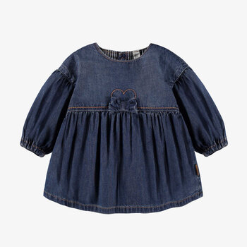 Souris Mini Robe bleue en denim (0-3m/12-8m)