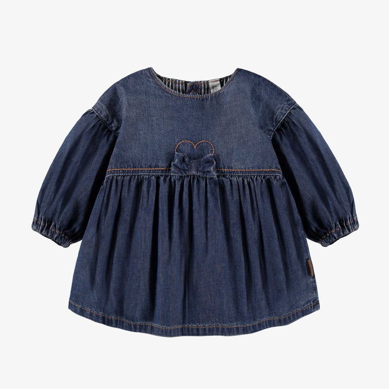Souris Mini Blue denim dress (0-3m/12-8m)