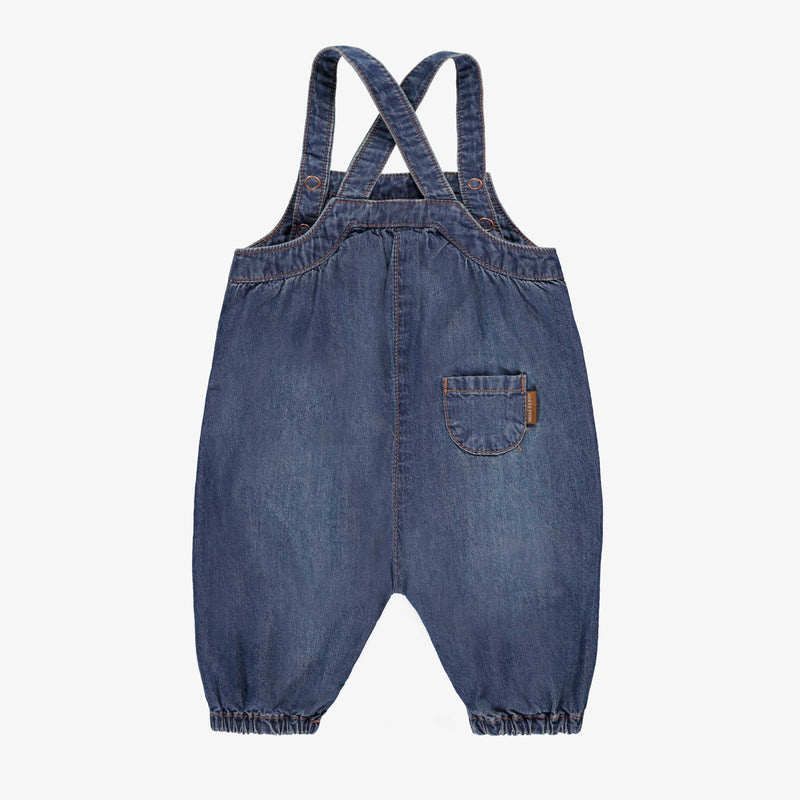 Souris Mini Salopette bleue en denim (0-3m/12-18m)