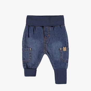 Souris Mini Pantalon evolutif en denim (0-3m/12-18m)