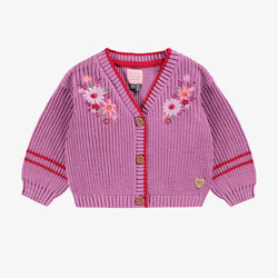 Souris Mini Purple knit cardigan (6-9m/2-3y)