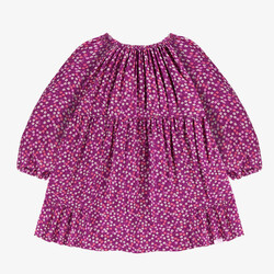 Souris Mini Robe mauve à motif floral (6-9m/2-3y)