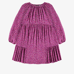 Souris Mini Robe mauve à motif floral (3y/6y)