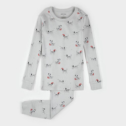 Petit Lem Firefighter Dalmatian Print on Light Grey PJ Set (2y/7y)