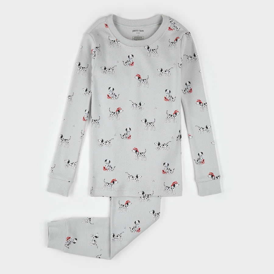 Petit Lem Ensemble pyjamas gris clair à imprimé de pompier dalmatien (2y/7y)