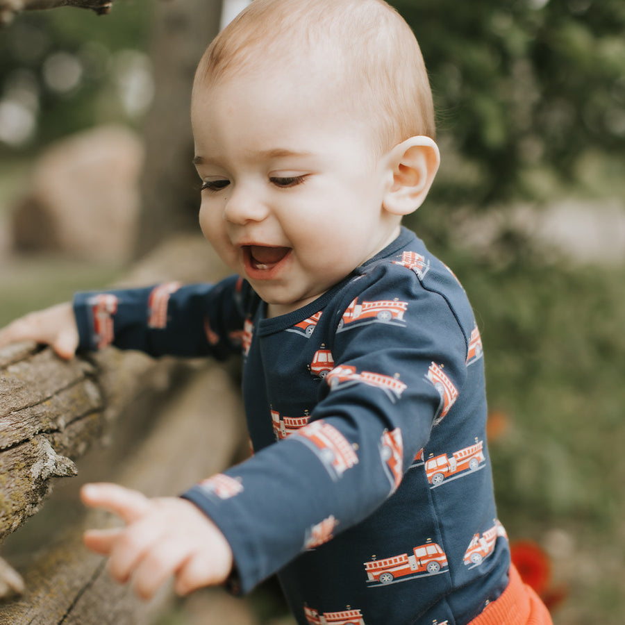 Petit Lem Ensemble cache-couche à imprimé camion de pompiers (3mcx)
