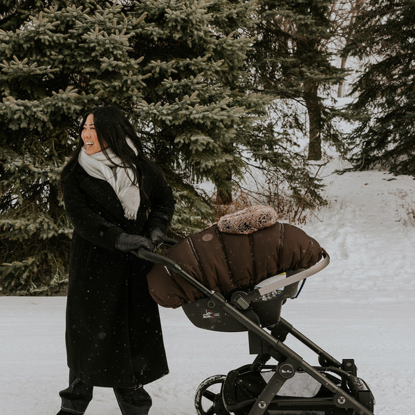 Petit Coulou Housse hiver de siège d'auto - Café