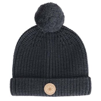 Calikids Tuque bébé pompon - Black ink
