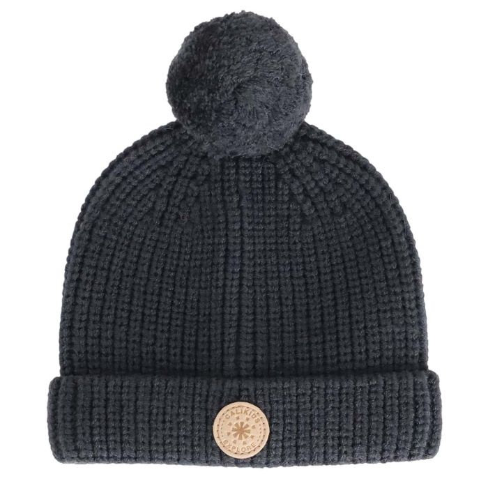 Calikids Tuque bébé pompon - Black ink