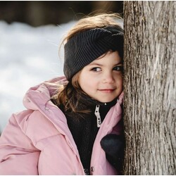 Calikids Bandeau en tricot torsadé - Black ink