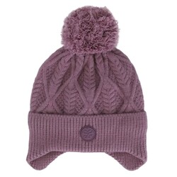 Calikids Tuque coup-vent en tricot pompon - Dusty orchid