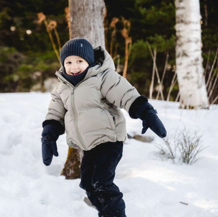 Calikids Tuque en tricot soft touch côtelé - Blue