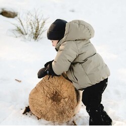 Calikids Tuque en tricot soft touch côtelé - Black ink