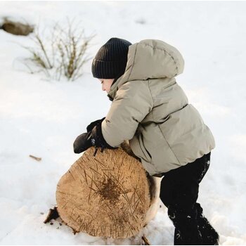 Calikids Tuque en tricot soft touch côtelé - Black ink