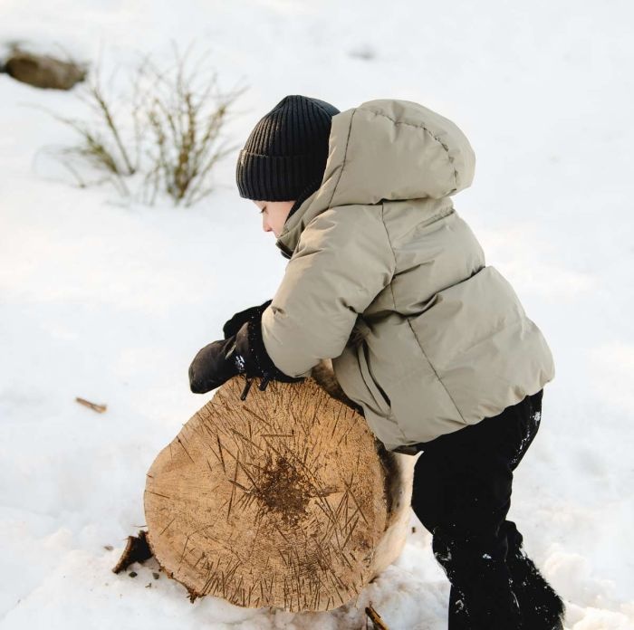 Calikids Tuque en tricot soft touch côtelé - Black ink