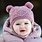 Calikids Tuque soft touch double pompon cordon - Rose dust