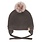 Calikids Tuque en tricot soft touch pompon poile et cordon - Morel