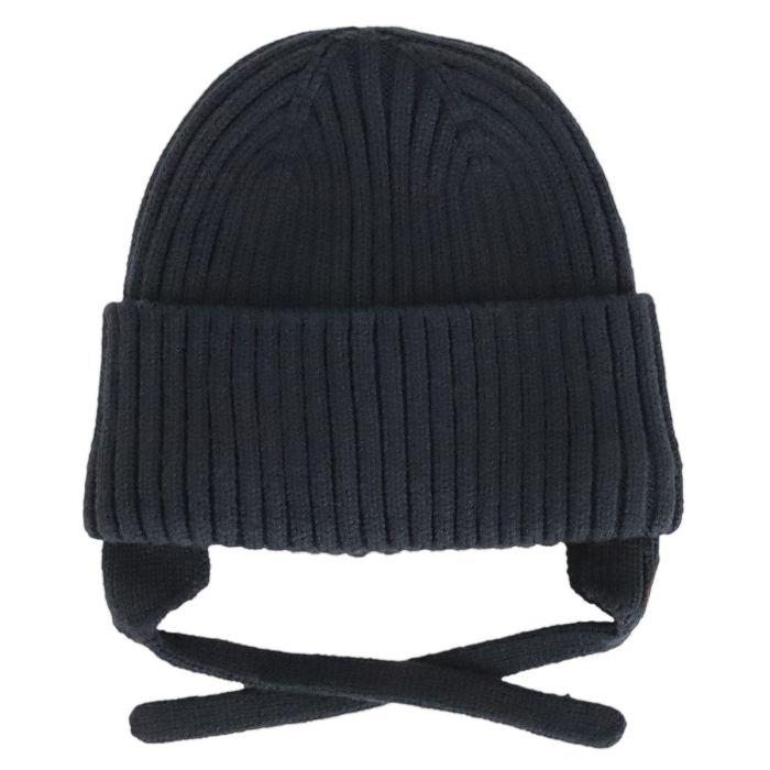 Calikids Tuque en tricot soft touch cordes - Black ink