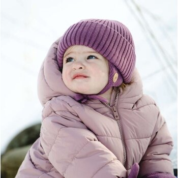Calikids Tuque en tricot soft touch cordes - Orchid