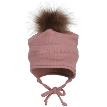 Calikids Tuque mi-saison pompon amovible - Dust rose