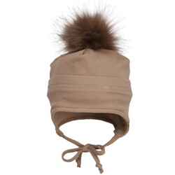 Calikids Tuque mi-saison pompon amovible - Irish cream
