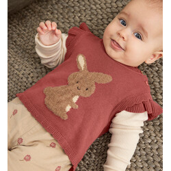 minymo Pantalon corduroy à imprimé de fleurs - Oxford tan