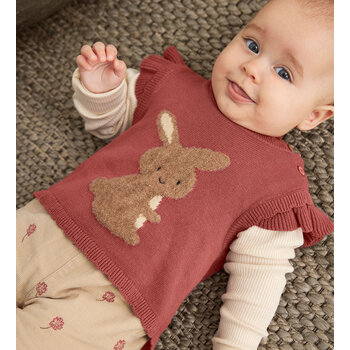 minymo Pantalon corduroy à imprimé de fleurs - Oxford tan